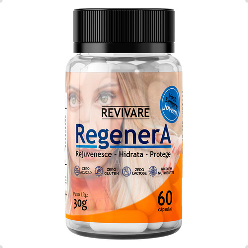 Regenera Rejuvenescedor Multivitamínico 60caps Sabor Sem Sabor