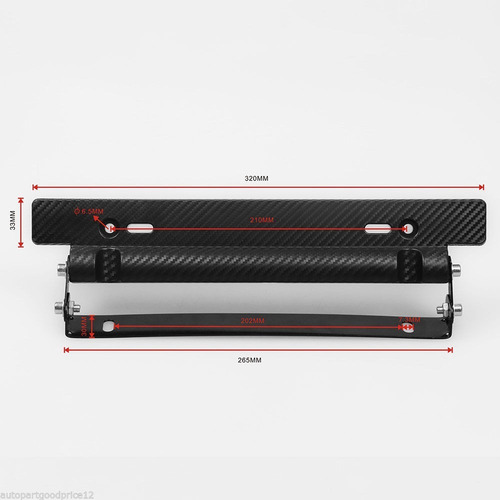 Imagen 3 de 4 de Porta Patente Ajustable Universal Carbono Auto Tuning Karvas