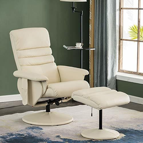 Mcombo Reclinable Con Otomano, Silla Reclinable Con Masaje,