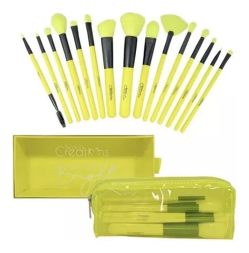 Set De 15 Brochas-cosmetiquera Maquillaje - Beauty Creations