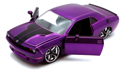 Dodge Challenger Srt8 2008 Big Time Jada 1/24 Sin Caja Mor