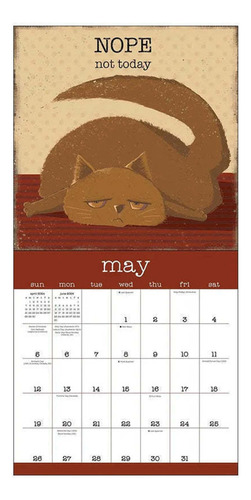 Calendario De Pared «un Año De Gatos Sarcásticos 2024», Rega