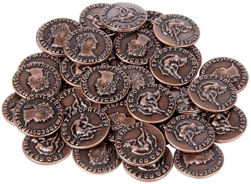 Monedas De Juego Temáticas Romanas  Paquete De 18 Minúscula