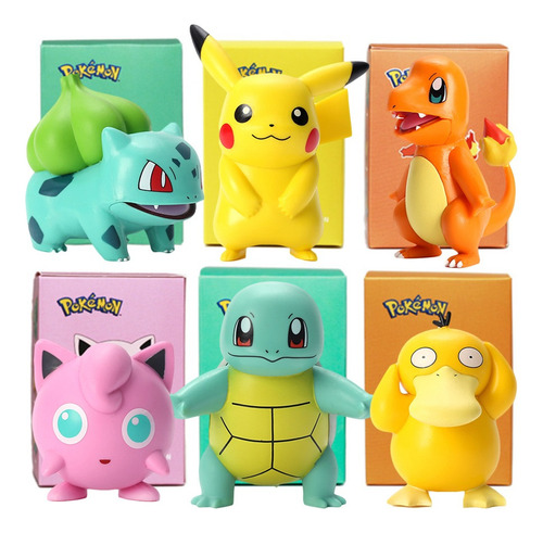 Pikachu Squirtle Bulbasaur Etc. Serie Figuras Regalo