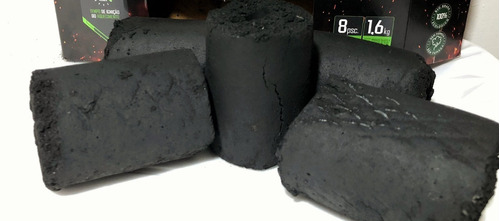 Briquete De Carvão Vegetal Kit C/ 5 Cxs C/ 8 Unidades 