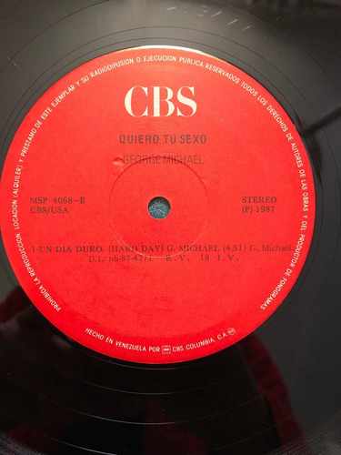 Imagen 3 de 4 de Vinilo George Michael I Want Your Sex 1987 12 Inch