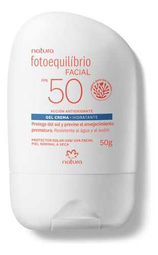 Bloqueador Solar Facial Piel Normal A Seca Fps 50 Natura 50g