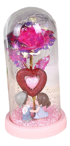 Decoración De Valentín, Rosa De Cristal, Regalo Base Rosa