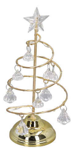 Lámpara De Árbol De Navidad Led Pequeño Cristal De Hierro De