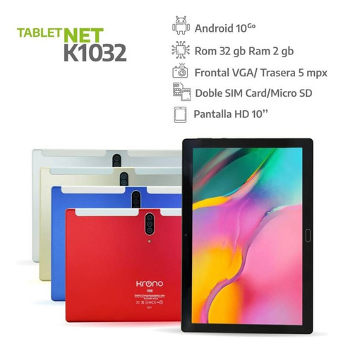 Tablet Krono K1032 Pantalla Hd 10  - 2ram/32gb - Android 10
