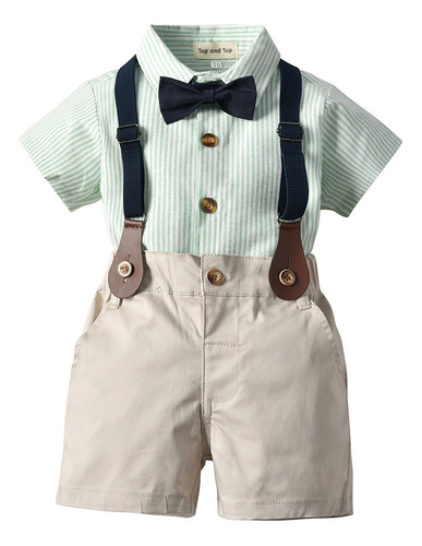 New Boys Gentleman Dress Pajarita Overol Traje Casual Moda