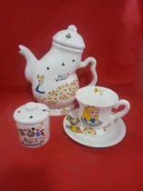 Comprar Tetera Con 1tazas Con Plato Y Cucharita . Diseño Alicia