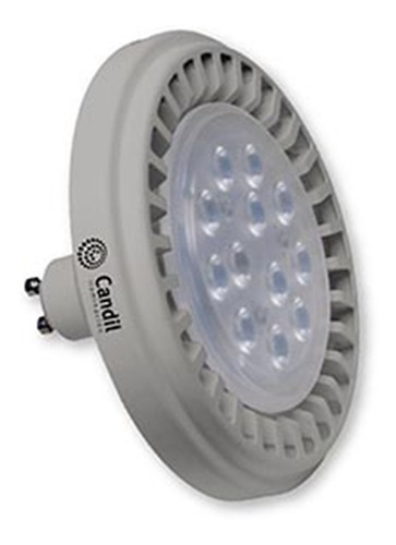 Pack 5 Focos Ar111 Led 15w  Gu10 Candil Cálida Color Gris