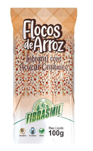 Flocos De Arroz C/ Açucar Orgânico Fibrasmil 100g Unidade