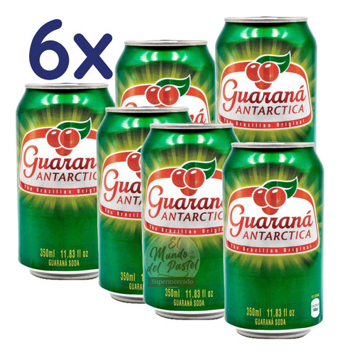 Guarana Antártida Bebida Original De Brasil Gaseosa 350 Ml