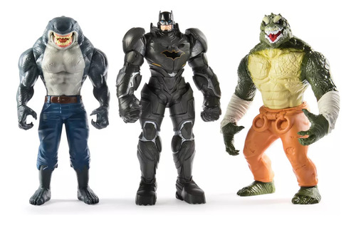 Dc Batman Serie Gigante Set Batman, King Shark Y Killer Croc