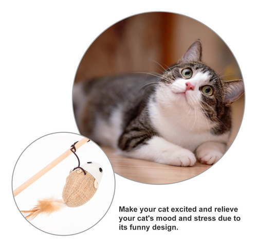 Palo De Mano Con Forma De Gatito Para Gatos Con Campana, Int