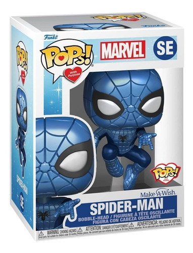 Funko Pop Marvel: Spider-man Metalico - Make A Wish Se