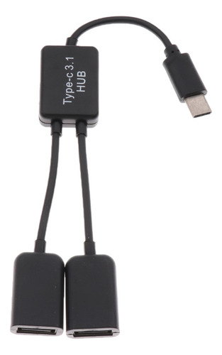 Usb 3.1 Tipo C A Usb Dual A 2.0 Otg Adaptador De