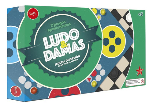 Juego De Mesa Royal Ludo Y Dama 2 En 1 Super Oferta