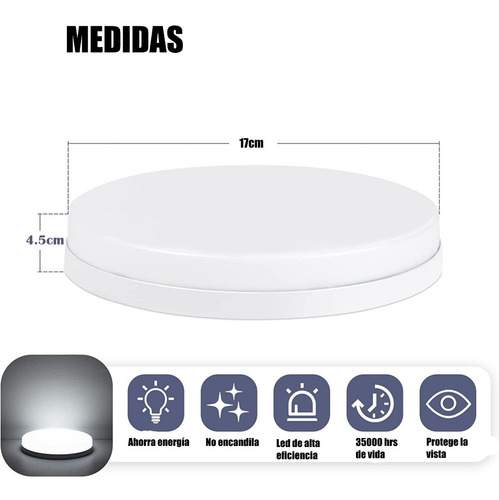 Imagen 3 de 6 de Panel Led 24w Sobreponer Redondo Luz Blanca Borde Infinito