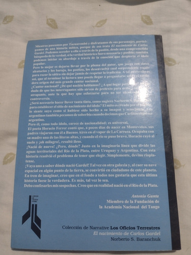 Libro El Nacimiento De Carlos Gardel