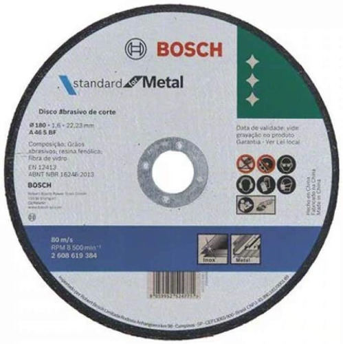 Disco Abrasivo De Corte Standard Metal Cto Recto 7  X 1.6 Mm