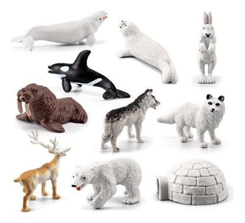 Modelo En Miniatura De Simulación De Animales Árticos De 10