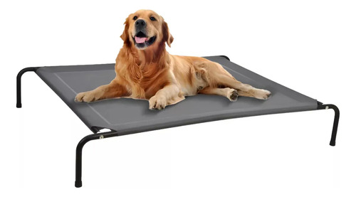 Catre Cama Camita Perro Gato Mediana Cucha Mascotas Reforzada Color Negro Diseño Catre 102x69x21cm Els Pet Tela Respirable Hasta 60kg