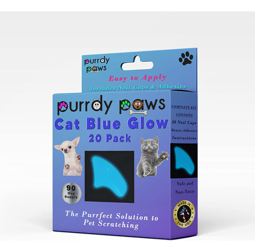 Purrdy Paws Suministro De 3 Meses Tapas De Uñas Suaves Para