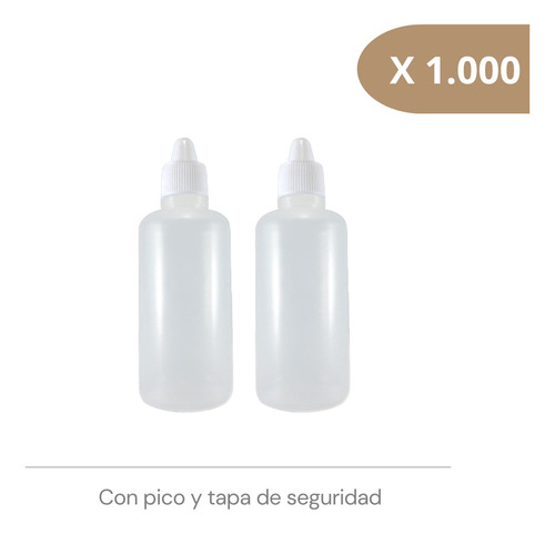 Gotero Plástico 60 Ml Con Pico Y Tapa - Bulto De 1.000 Unid