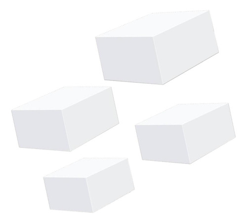 4x Acrílico Display Riser Caixa Comida Riser Branco M