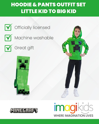 Sudadera Con Capucha Y Pantalones Outfit Minecraft Creeper B