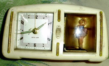 Antiguo Reloj Mesa Germany Bailarina Cuerda -restaurar