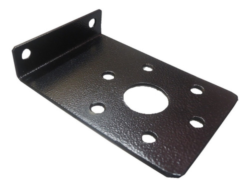 Chapa Porta Enchufe Vehiculo Trailer Color Negro Con Pestaña