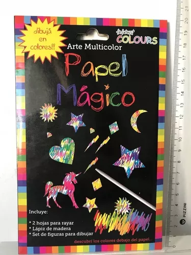 Papel Mágico Dos Hojas Set Figuras Dibujo Arte Multicolor