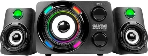 Imagem 2 de 5 de Subwoofer Gamer Led Ss-9800 K-mex 2.1 Stereo 9.9w Rms
