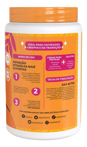 Creme Pentear + Gelatina Salon Line Extraordinária 1kg
