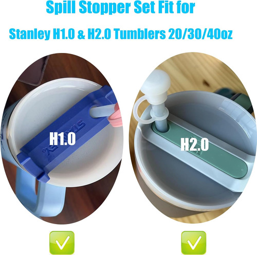 Juego De 2 Tapones A Prueba De Derrames Compatibles Con Vaso