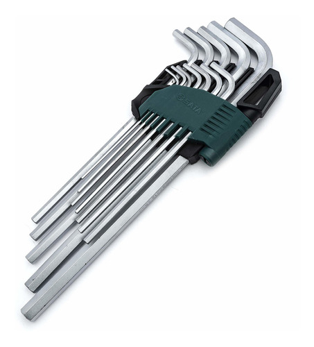 12 Piece Sae Hex Key Set Extra Long With Chamfered Tips