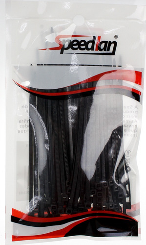 Abraçadeira Nylon Preto 250mm Pacote 100 Unidades Speedlan