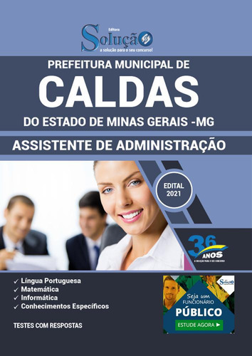 Apostila Prefeitura Caldas Mg - Assistente De Administração