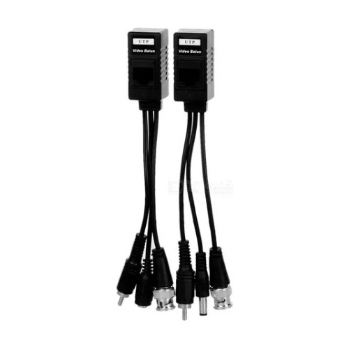 Imagen 1 de 1 de Par De Video Balun Rj45 Audio + Video + Corriente