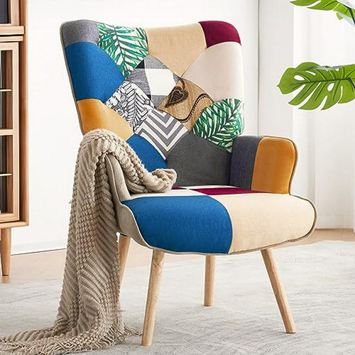 Sillón De Sala Con Detalles En Patchwork