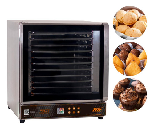 Forno Elétrico Turbo 69 L 10 Assadeiras Maxx Fetpd10a Titã 220v