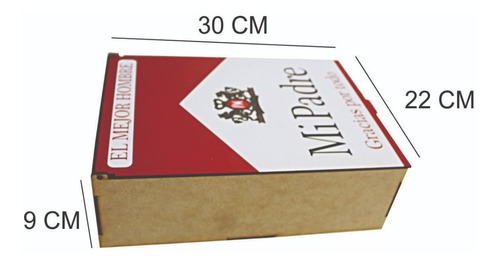 5 Cajas Regalo Sorpresa De Madera Mdf Para El Dia Del Papá