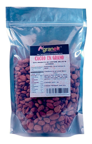 Cacao En Grano 1kg, De La Más Alta Calidad.