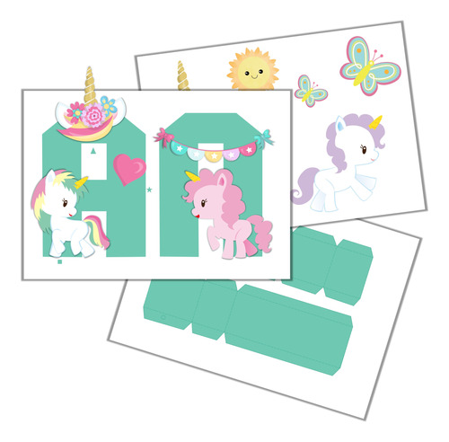 Kit Imprimible Letras 3d Abecedario Editable Unicornios