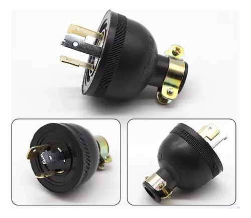 Enchufe Macho 3 Patas Con Seguro Generador Kipor 250v 30a