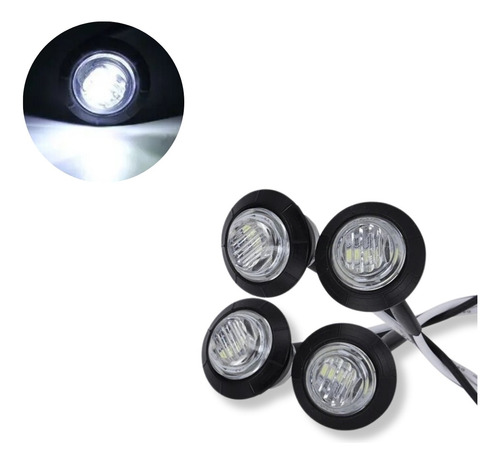 X4 Focos Led Blanco Embutido Universales Autos Motos 12v